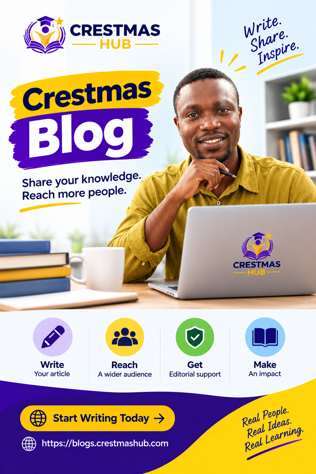 Cover image for Your Ideas, Published: How Crestmas Blog Helps You Turn Your Ideas into Articles